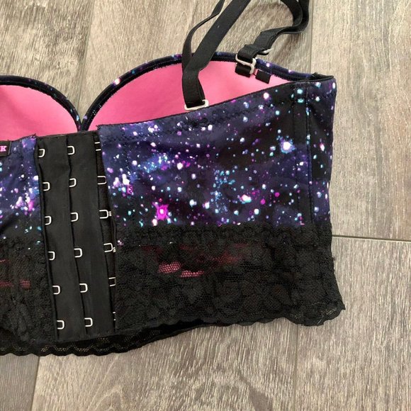 NWT Victoria's Secret VS PINK 34D Galaxy Multi Way Bustier Bra with Lace - Picture 6 of 12